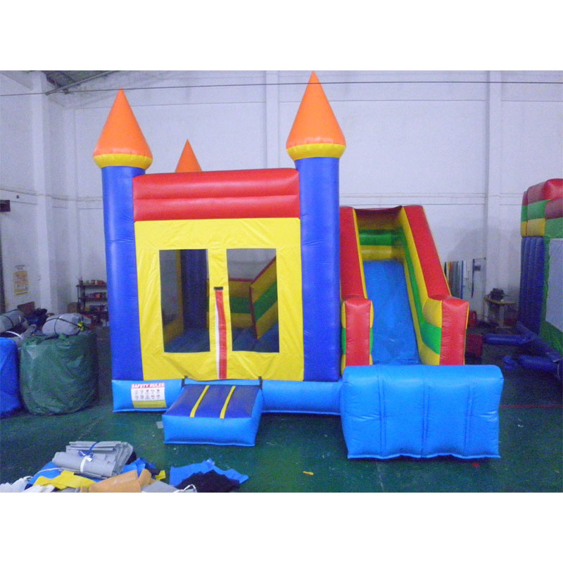 Inflatable Bounce House Large Bouncy Castles Dual Slide Trampoline Climbing Wall with Blower for Kids XZ-BH-060
